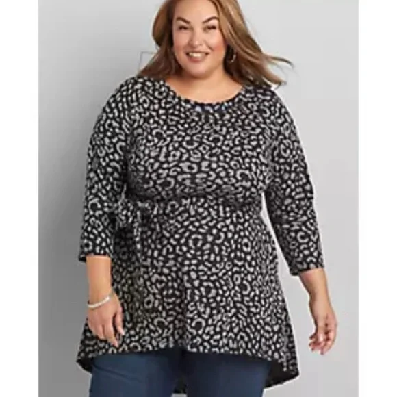 Lane Bryant Belted Animal Print Tunic - Size 14/16 - Picture 10 of 10